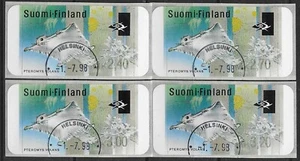 Flying Squirrel Complete Finland Used FDC Cancel Frama ATM Set 1998 - Picture 1 of 1