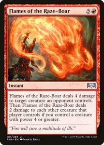 4x Flames of the Raze-Boar - NM - Ravnica Allegiance - SPARROW MAGIC - Picture 1 of 1