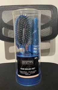 5-Piece Professional Quality Hair Brush Set • Blue - Picture 1 of 2
