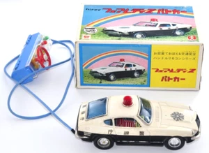 Seltene Vintage Bandai Blech Nissan Fairlady Z432 Polizei Auto Batterie Fernbedienung - Bild 1 von 24