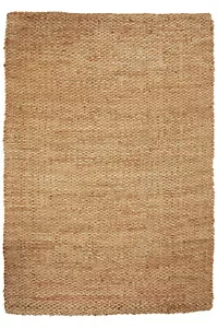 Sohum Natural Chunky Fibre Large Decorative Boho Coastal Living Area Jute Rug - Picture 1 of 4