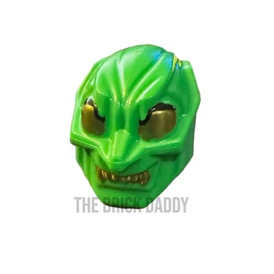 LEGO Spiderman - Green Goblin Mask with Gold Eyes and Teeth D23 - Image 1 of 3