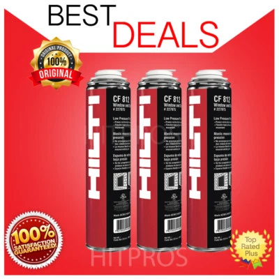 HILTI CF 812 WINDOW & DOOR FOAM (3 CAN), BEST INSULATION, FREE HAT, FAST SHIP - Image 1 of 4