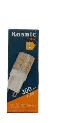 3 x KOSNIC G9 LED 2.5W WATT 300 LUMEN WARM WHITE KLED2.5CPL/G9-N30 NON DIMMABLE - Image 1 of 4