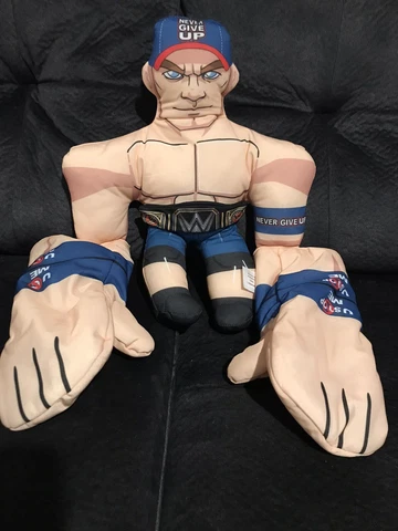 John Cena Blitz Brawler Never Give Up Plush WWE Punching Toy by Tomy 2019 Cover