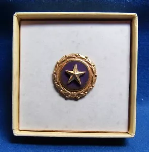 WWII KIA Killed In Action Spilla Gold Star Madri In Scatola Originale OTTIME CONDIZIONI - Foto 1 di 2