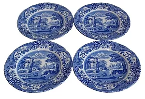 4 - 7.5" Spode Desert Plates Blue Italian Dinnerware Made In England - Picture 1 of 2