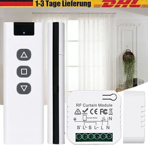 Funk RF433mhz Fernbedienung Jalousie Vorhang Schalter Rolladenschalter ohen WIFI - Bild 1 von 8