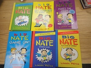 Big Nate 6 Book Lot - Strikes Again Game On Makes the Grade On A Roll - Picture 1 of 6
