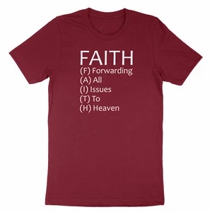 Faith Forwarding All Issues to Heaven Shirt lustiges Zitat süßes T-Shirt Grafik  - Bild 1 von 13