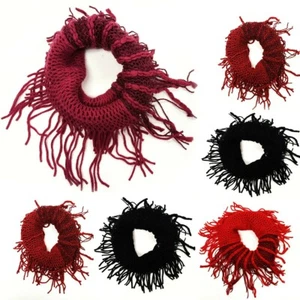  Girl Kids Children Winter Loop Round Tassel Knit Wool Infinity Scarf Cozy Fuzzy - Picture 1 of 6