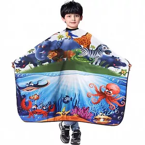KIDS Barber Cape Haircut Hair Cutting Children Toddler Boys Girls Hairdressin... - Picture 1 of 8
