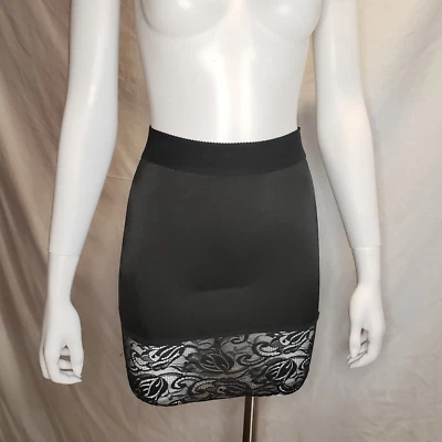 Victoria's Secret Segunda Piel Satén Medio Slip Faja Panty M Negro Foto 1 de 4