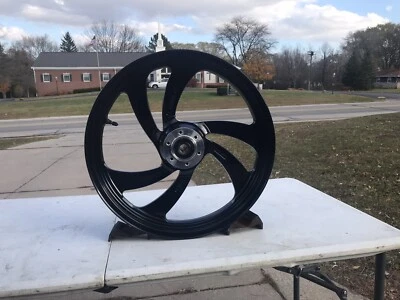 "Llanta de rueda delantera Victory Kingpin NOS OEM 18"" negra 1520630-266" Foto 1 de 2