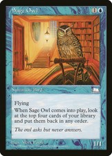 MTG - Sage Owl - Weatherlight - X1 - (LP) - FREE SHIPPING