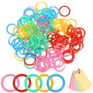 120 Piezas Anillos de Plástico para Libros de Oficina para Tarjetas Infantiles Carpeta de Hojas Sueltas - Imagen 1 de 11