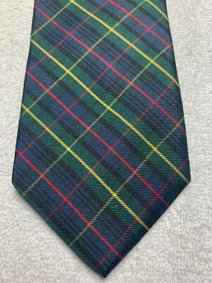LANDS END CORBATA HOMBRE VERDE ROJO ORO NEGRO CUADROS 3,5 X 59 Foto 1 de 4