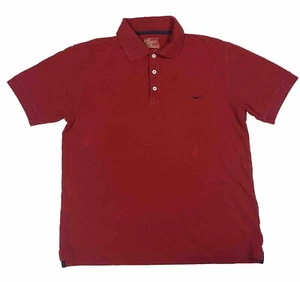R.M Williams Men's Rod Polo Shirt Size M Red Western Menswear Longhorn Logo - Picture 1 of 10