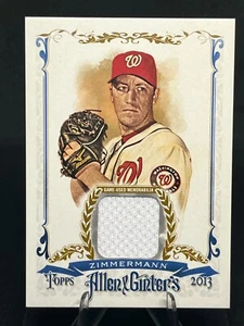 Jordan Zimmermann 2013 Allen & Ginter Reliquias Usado en el Juego #AGFR-JZ Nacionales - Imagen 1 de 2
