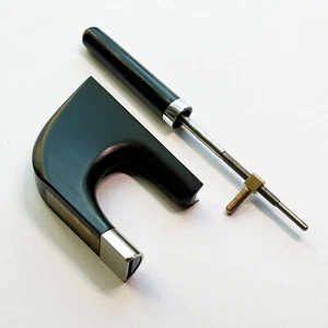 3/4 Double Bass Bow Ebony Frog German Style Upright Bass Abalone Frog Screw - Picture 1 of 5