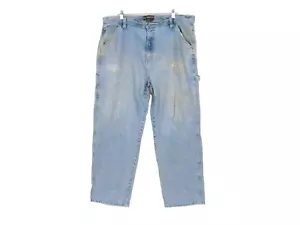 Steve & Barry's 42/32 Carpenter Pants Distressed Faded Denim High-Rise Loose Fit - Picture 1 of 8
