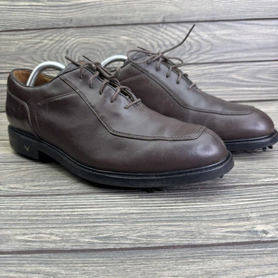 RARE Callaway HX Tour Men’s Sz 10 Lace Up Brown Leather Golf Shoes M505-07 Nice - Image 1 of 4