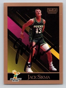 Tarjeta autografiada premium Skybox 1990 de Jack Sikma firma TTM/IP - Imagen 1 de 2