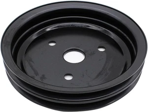 Puleggia albero motore doppia scanalatura SWP pompa acqua corta nera compatibile Chevy SBC - Foto 1 di 2