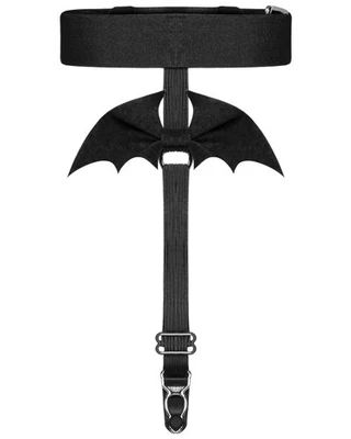 Punk Rave Gothic Fledermaus Bein Strumpfband Riemen Schwarz Dark Witch Halloween - Bild 1 von 4