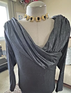 Suéter Elegante Pullover Metálico Lane Bryant Talla Grande 22/24 Vacaciones Navidad - Imagen 1 de 15