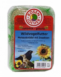 Rosenlöcher Meisenknödel mit Insekten - Wildvogelfutter, Ergänzungsfutter - Bild 1 von 2