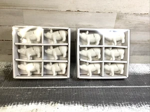 Creativeco-op Porta Carte di Maiale in Ceramica 2 Confezioni da 6 - Foto 1 di 4