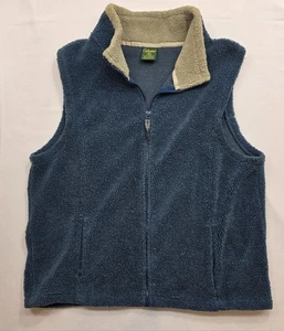 Chaleco Cabela's para hombre azul polar con cremallera con cuello polar tostado. Talla 2XL. - Imagen 1 de 9