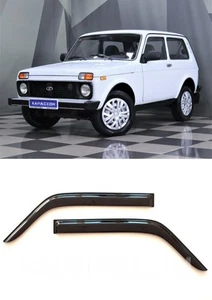 Tape-on Windows Visors Deflector Sun Rain Guard for LADA Niva VAZ 2121 4x4 - Picture 1 of 7