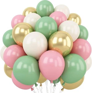 Pink and Green Balloon Kit,62Pcs Sage Green Pink Balloons with Olive Green - Picture 1 of 6