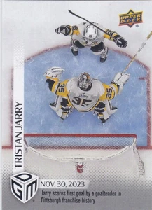2023/24 UD..TRISTAN JARRY..GAME DATED MOMENTS../599..CARD # 26..PENGUINS - Picture 1 of 2