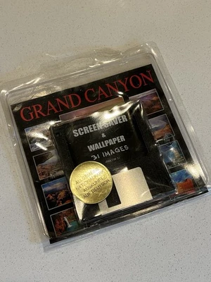 VTG GRAND CANYON Second Nature Software Wallpaper Screen Saver WIN/MAC 1995 3.5" - Image 1 of 4