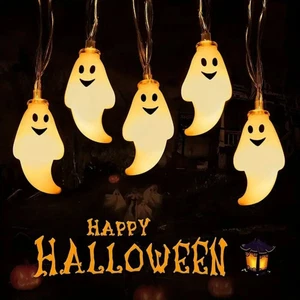 3m 20 Lichter Geist Halloween Deko Lichterkette für Außen Garten Deko - Bild 1 von 14