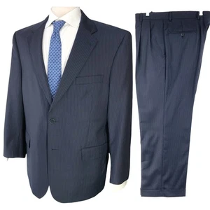 Jos A Bank Anzug Herren 42 S Navy Nadelstreifen 2-teilig Wolle Gordon Signature Gold Classic - Bild 1 von 24