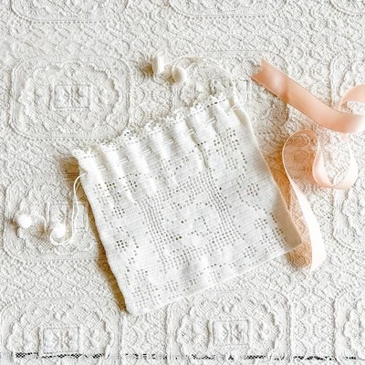 Antique Edwardian Reticule Purse Victorian Drawstring Pouch - Image 1 of 4