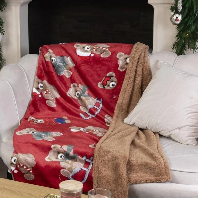 Teddy Snow Fleecedecke mit Lammfell-Effekt, 130x160 cm - Warm Cuddles - Bild 1 von 1