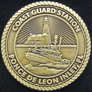 US Coast Guard USCG Station Ponce De Leon Inlet FL Challenge Coin - Picture 1 of 2