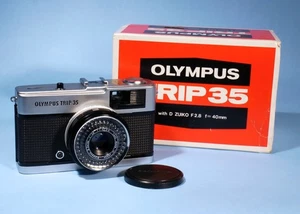 Olympus Trip 35 analoge Kompaktkamera 35 mm D.Zuiko Objektiv 40 mm f/2,8 * voll funktionsfähig - Bild 1 von 7