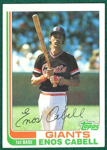 Enos Cabell - 1982 Topps #627 - Carta Baseball San Francisco Giants - Foto 1 di 2