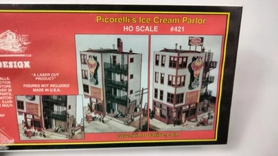 JL Innovative Design HO Building Kit 421 Picorelli's Ice Cream Parlor Wood Kit - Image 1 of 4