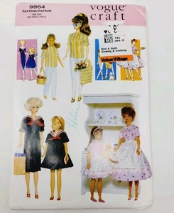 Vogue Craft 9964 Barbie 11 1/2 " Doll Clothes dresses Sewing Pattern - Picture 1 of 3