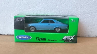 WELLY 1:64 1:60 1970 OPEL MANTA A AZUL escala coche diecast metal Foto 1 de 4