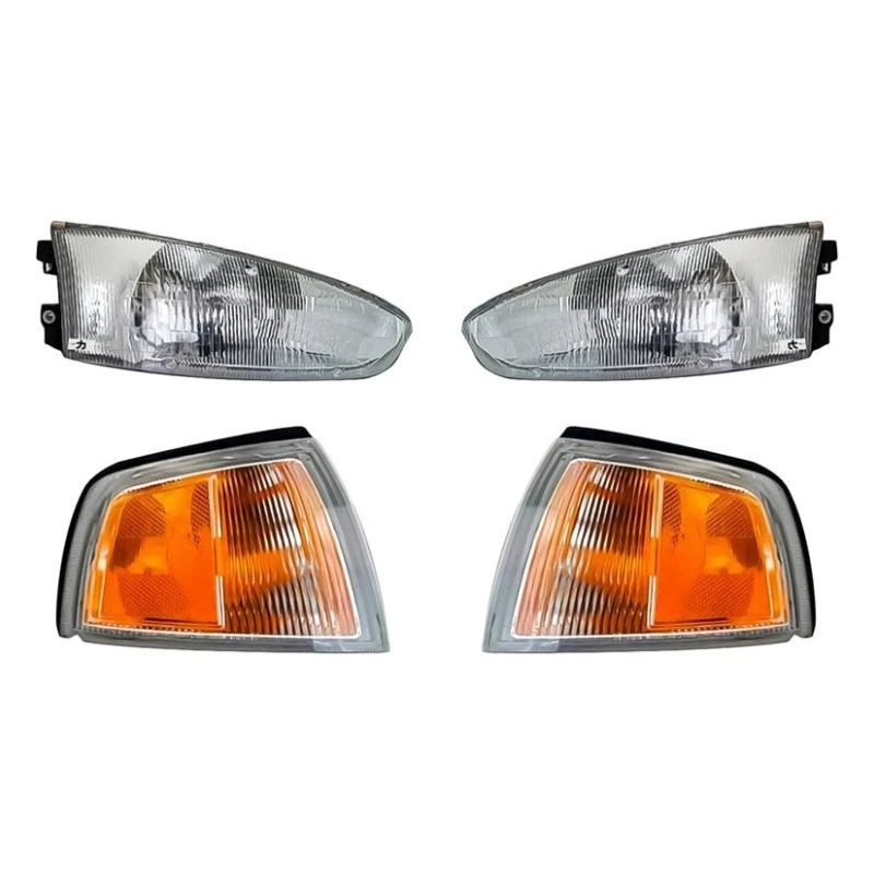 For Mitsubishi Mirage 97-02 4-Piece Kit (Driver and Passenger Side Headlights, Foto 1 de 4