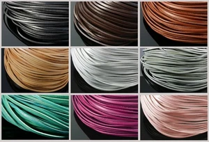 Inwaria Cinturino Pelle Piatto 3mm 1 M Cintura Vacchetta Vera Pelle, LB-20/3 - Bild 1 von 8