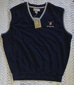 Chaleco de golf suéter Dunbrooke vintage nuevo con etiquetas talla L cuello en V bordado rendimiento - Imagen 1 de 15